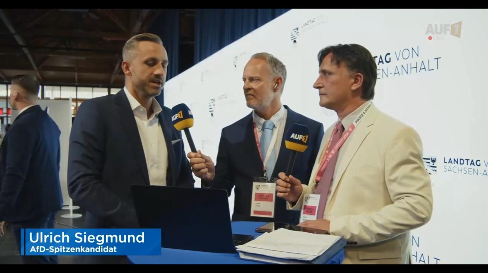 Das sagte Wahlgewinner Ulrich Siegmund bei AUF1